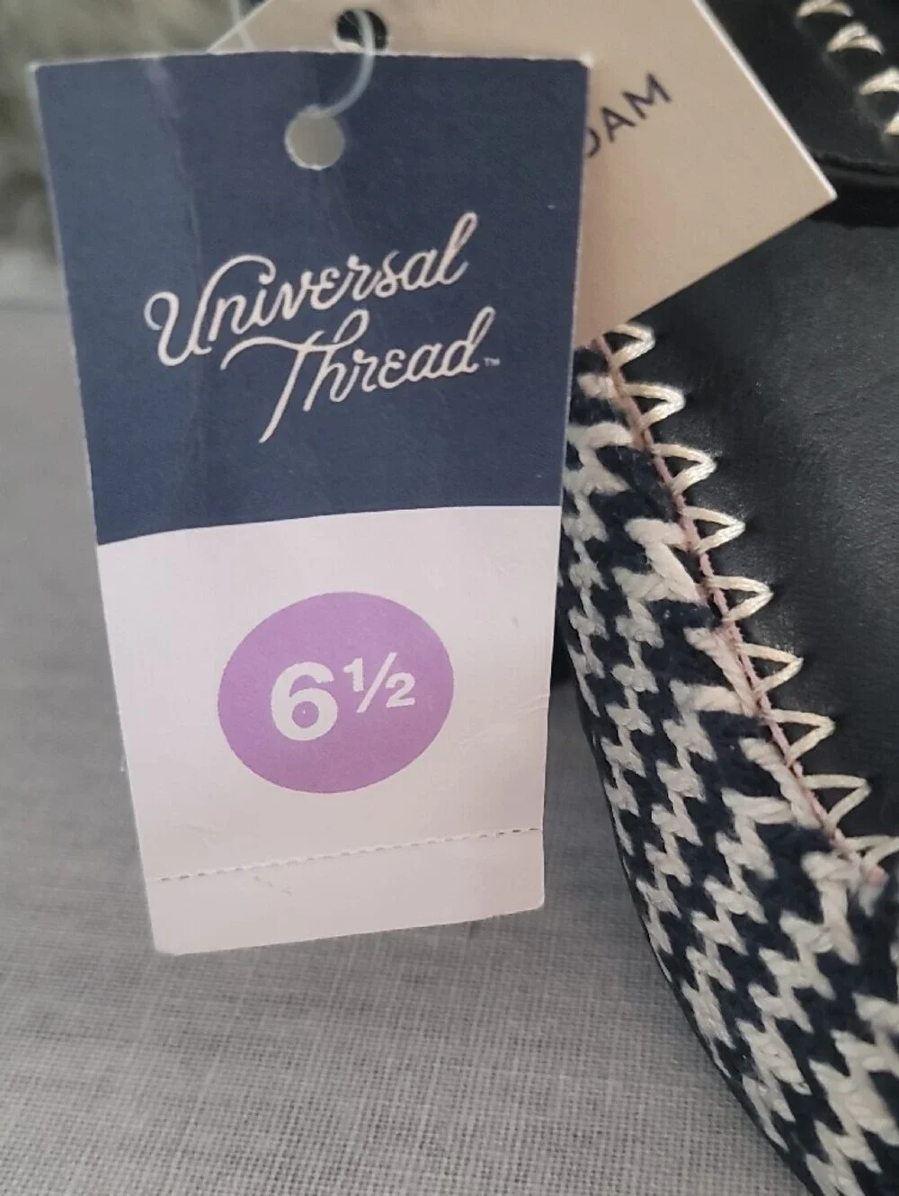 Universal Thread-Target Black and Cream Woven Platform Sandals